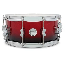 PDP Concept Maple Snare Drum w/Chrome Hardware 14 x 6.5 in. Red to Black Fade