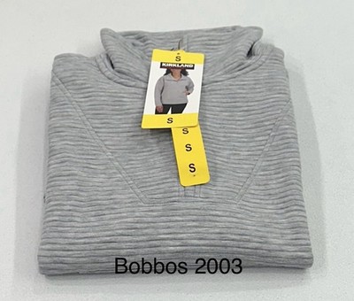 Kirkland Signature Women's Ottoman Half-Zip Sweatshirt, Gray, Size S