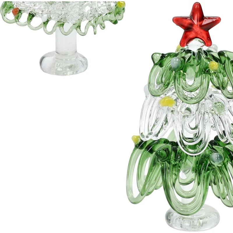 Alberello di Natale in Vetro con Stella BRANDANI Decorazione Natalizia Assortiti, fotografia 4 di 9