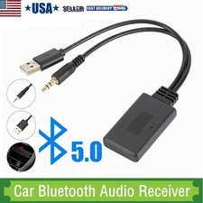 2 In 1USB Bluetooth 5.0 Transmitter Receiver Adapter Wireless For PC Car Kit lot