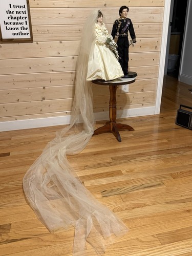 Princess Diana Bride Doll & Prince Charles Danbury Mint Set In Box - Picture 6 of 9