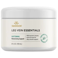 Swanson Leg Vein Essentials Cream 4oz Support Healthy Circulation