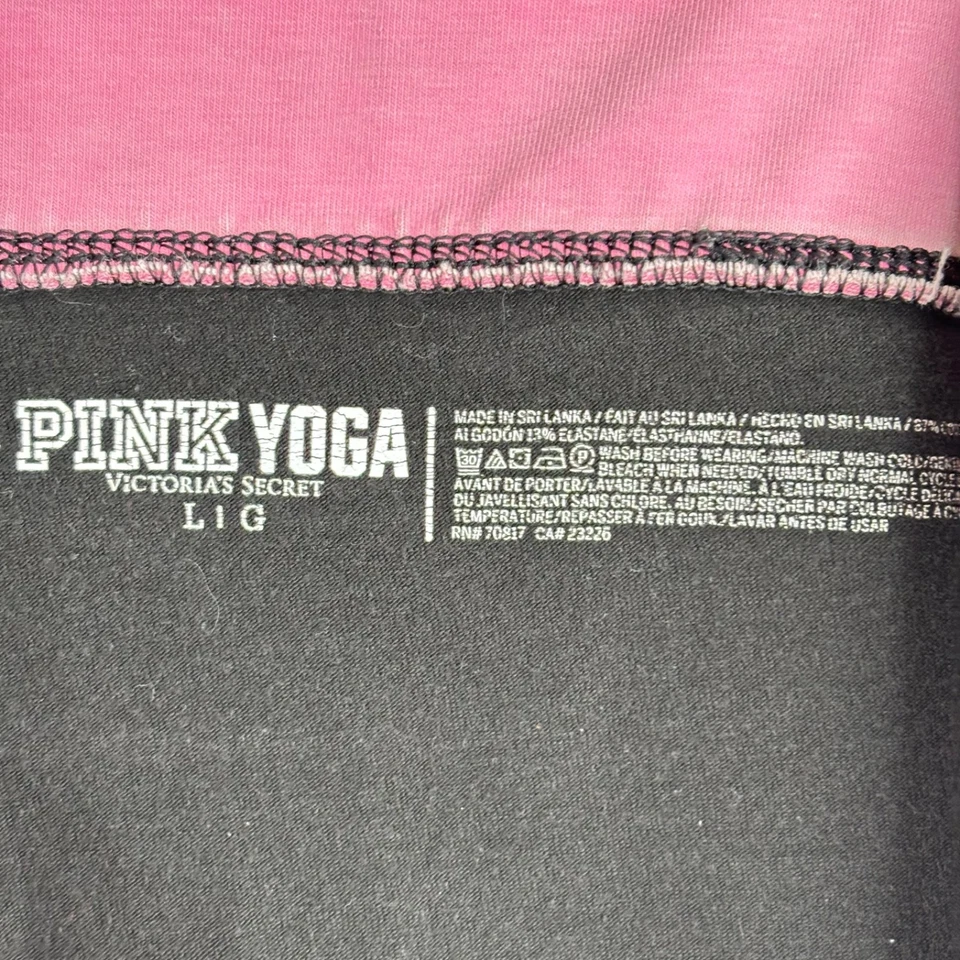PINK Victorias Secret Vintage Y2K Foldover Crop Leggings L Sparkle Bling Glitter - Image 4 of 4