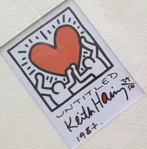 Keith Haring Untitled Print 1987 Limited Edition Pop Art Heart Print Framed. - Picture 5 of 5