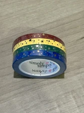 NEW Simply Gilded 5 mm Harry Potter Shooting Stars washi tape set of 4 rolls