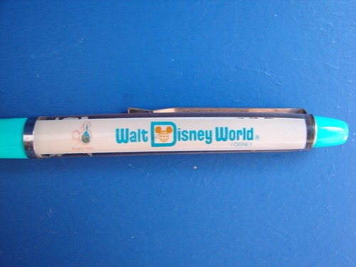 1991 Disney World 20° Anniversario Penna Galleggiante Movimento Paperino Topolino Minnie - Foto 3 di 8