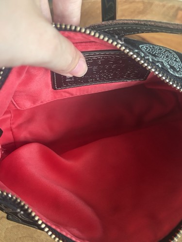 ❤️Vintage Coach Poppy Graffiti Luxe Glam Shoulder Bag- red, black and silver - Picture 12 of 12