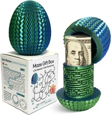 Mystery Egg Maze Box Gift, Money Puzzle Box for Cash, 3D Printed, Maze Game with