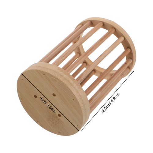  Tubo per posate in bambù porta bacchette organizer utensili da banco - Foto 11 di 12