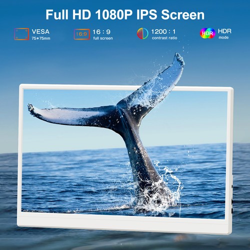 15,6-calowy przenośny monitor 1920x1080 monitor do gier ekran USB C do PS4/5 Xbox - Zdjęcie 2 z 9