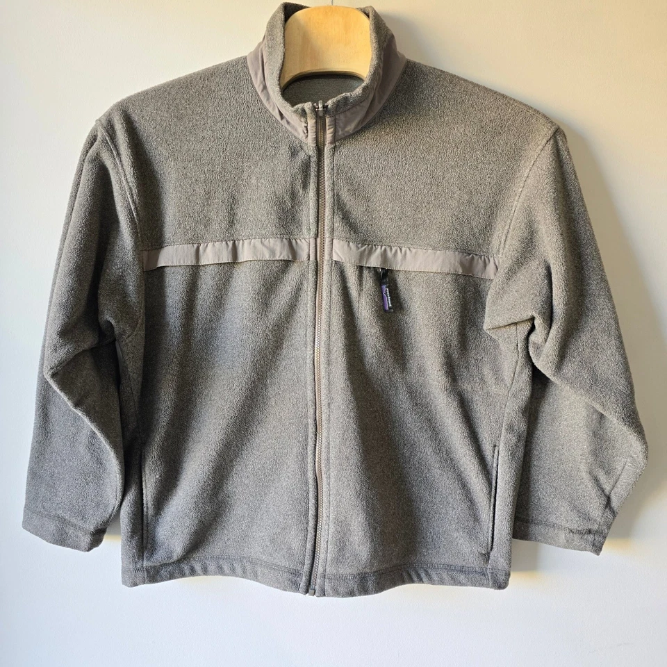 Chaqueta Patagonia Synchilla Polar Cremallera Completa XL Gris Exterior Abrigo Cálido Foto 2 de 4