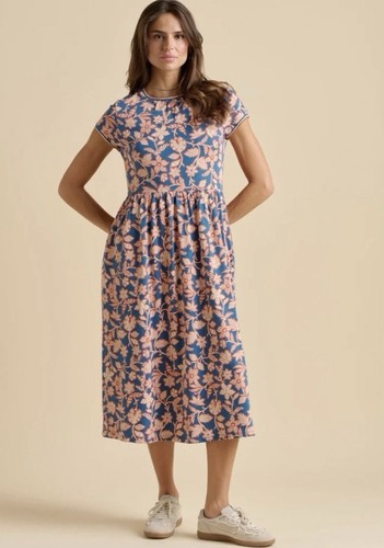 Brakeburn Midnight Garden 100% Cotton MIDI Dress Dress Size 14 Brand New