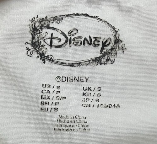 Disney MICKEY MOUSE Crop Top Monochrome T-Shirt Women Ladies Size Small S - Picture 3 of 3