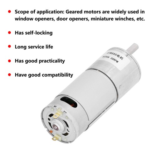 DC Motor 37B555 Worm Electric Reduction Engine For Window Openers DC24V 30RPM♫ - Picture 7 of 23