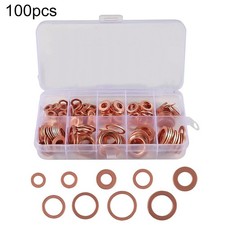 Industrial Copper Washer Gasket Assortment 50/100/120 pcs for Efficient Sealing
