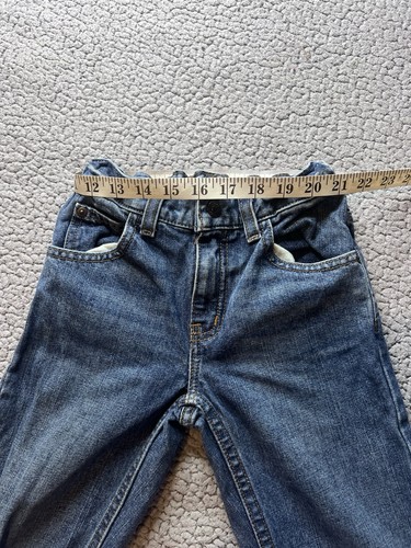 Rüschen behauene Denim Jeans mit verstellbarer Taille kleine Jungen Größe 6 gerade - Bild 7 von 8