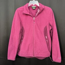 Excellent! L.L.Bean Women’s Magenta Texture Fleece Jacket M