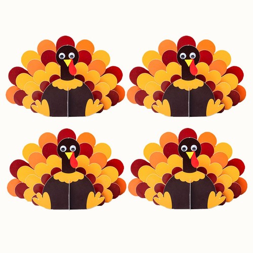 5 Pcs Thanksgiving Day Party Supplies Paper Decorations Turkey Ornaments - Picture 4 of 12