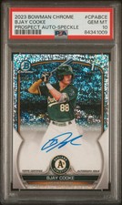 2023 Bowman Chrome - #CPA-BCE Bjay Cooke - Prospect Auto Speckle /299 PSA 10 A’s
