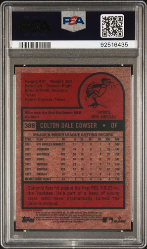 2024 Topps Heritage #388 Colton Cowser Flip Stock PSA 10 - Picture 2 of 2