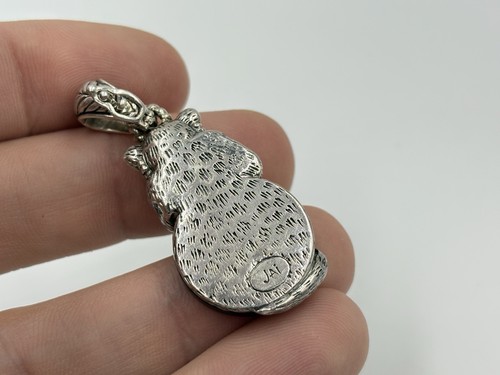 JAI by John Hardy Sterling Black Onyx Citrine Panther Pendant Enhancer - Picture 4 of 6