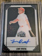 Leaf Metal Lenny Dykstra Autographed Baseball Card /4