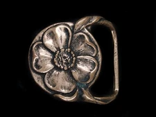 UB07173 *NOS* VINTAGE 1974 *WINDFLOWER* TECH-ETHER GUILD ART SOLID BRASS BUCKLE