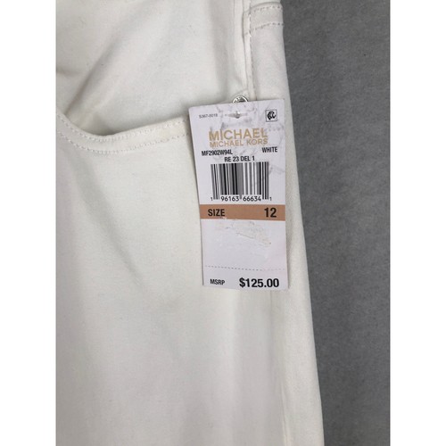 Michael Michael Kors Women's Size 12 Selma Shank Button Hem Jeans NEW - Picture 2 of 5