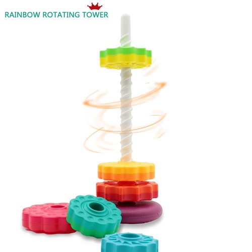 (1 PCS) Spinning Stacking Toys,Spin Toys ABS Plastic and Color Rainbow Design... - Picture 5 of 7