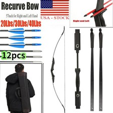 12PACK Arrow Set 57" Archery Takedown Recurve Bow Hunting R L Hand  Bow Bag