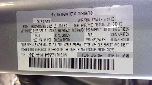 Cuarto de luz trasera de pasajero montado en panel para 17-21 MAZDA CX-5 1483538 - Imagen 7 de 7