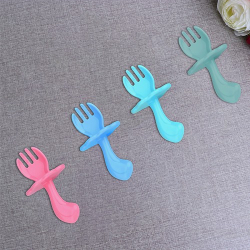 4 Set Baby Eating Training Spoon Fork Toddler Child Spork Eco-friendly - Bild 8 von 11