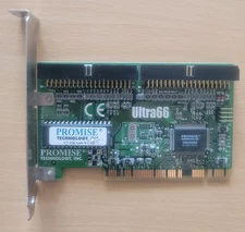 Promise Tech Ultra66 Dual IDE RAID PCI Controller Card Adapter TESTED READ DES