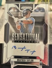 2025 Prizm Baseball Braydon Taylor Sensational Signatures Rays Prospect
