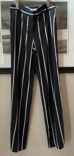 Equipment Femme Pantalone gamba larga nero a righe donna tg 4 30 x 33 - Foto 2 di 6