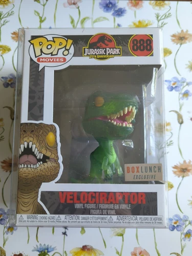 FUNKO POP 888 VELOCIRAPTOR JURASSIC PARK BOXLUNCH EXCLUSIVE W/ PROTECTOR VAULTED
