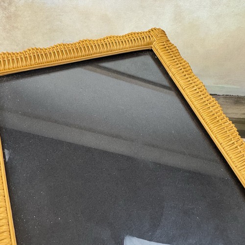 AERIN x Williams Sonoma Home Wicker Scalloped Gallery Frame 4”x6” Brown Read - Picture 5 of 9