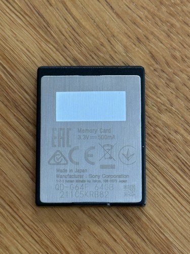 Sony XQD G Series 64 GB Memory Card - R440MBs W400MBs in Excellent Condition. - Picture 3 of 3