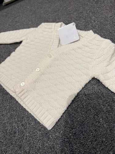 Baby Strickjacken - Baby Junge Strickjacken - Baby blau und weiß - gestrickte Baby Strickjacken - Bild 5 von 7