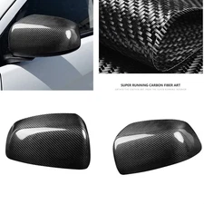 Carbon Fiber Side Mirror Cover Cap Add On For Mitsubishi Lancer EX EVO X Durable