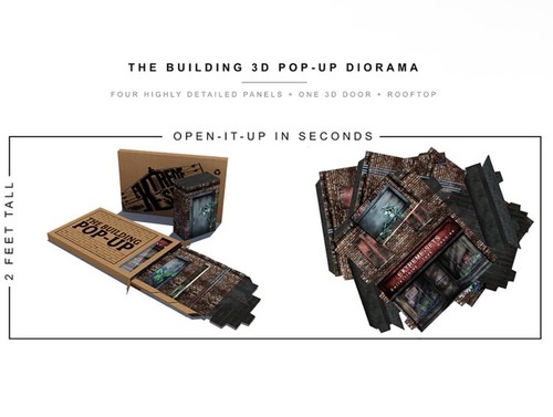 EXTREME SETS Gebäude Pop-Up Diorama Maßstab 1 1:12 Neu Karton Set 2017 - Bild 2 von 8