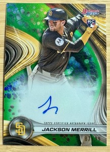2024 Bowman's Best Green Refractor Jackson Merrill Padres RC Rookie AUTO /99
