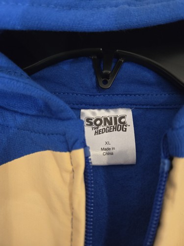 Sonic The Hedgehog Big Kids Size XL Zip-Up Hooded Sweatshirt - Picture 4 of 4