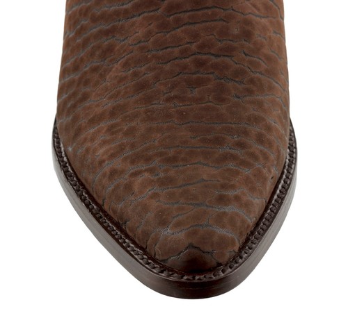 Mens Western Leather Boots Brown Bull Bison Print Rodeo Wear Size 12.5, 13.5 - Picture 3 of 5