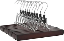 Wooden Pants Hangers - Cherry, 10-Pack