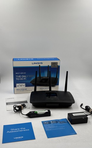 Linksys EA7300 Max-Stream AC1750 MU-Mimo Wi-Fi Gigabit Router w/ Cable & Adapter - Picture 1 of 10