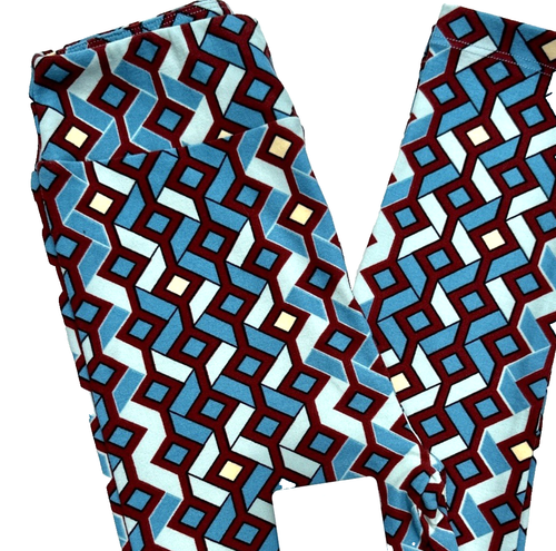 NEW Lularoe Leggings Girls L/XL (sz 8-14) Geometric Buttery Soft Stretch - Picture 2 of 11