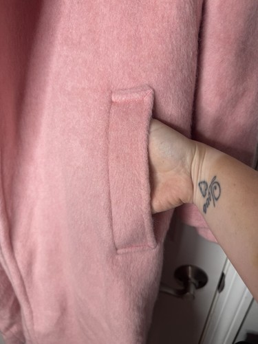 SEZANE Paris Woman’s Long Baby Pink Wool Blend Coat Size 40 - Picture 11 of 12