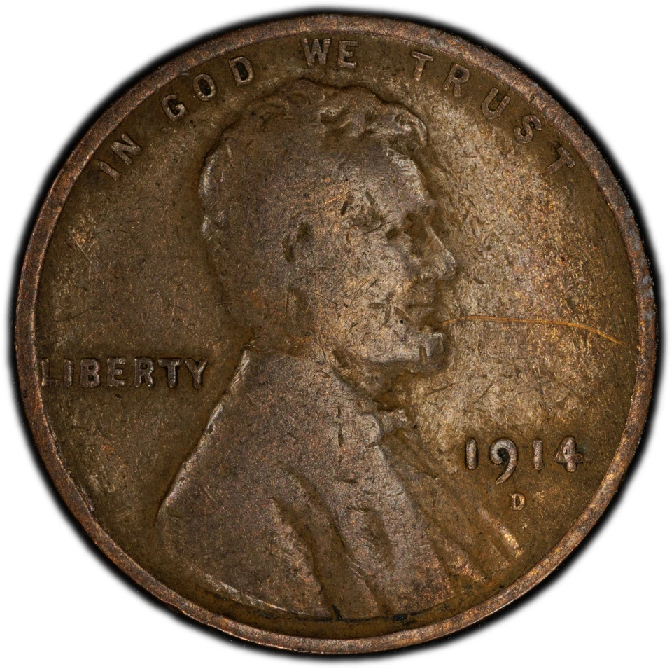 1914-D Lincoln Wheat Cent PCGS VG Details (Scratched) - Key Date! - Image 3 of 4
