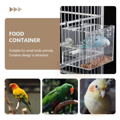Automatic Parrot Feeder Bowl Plastic Birds Food and Water Dish Easy to Instal... - Picture 9 of 9
